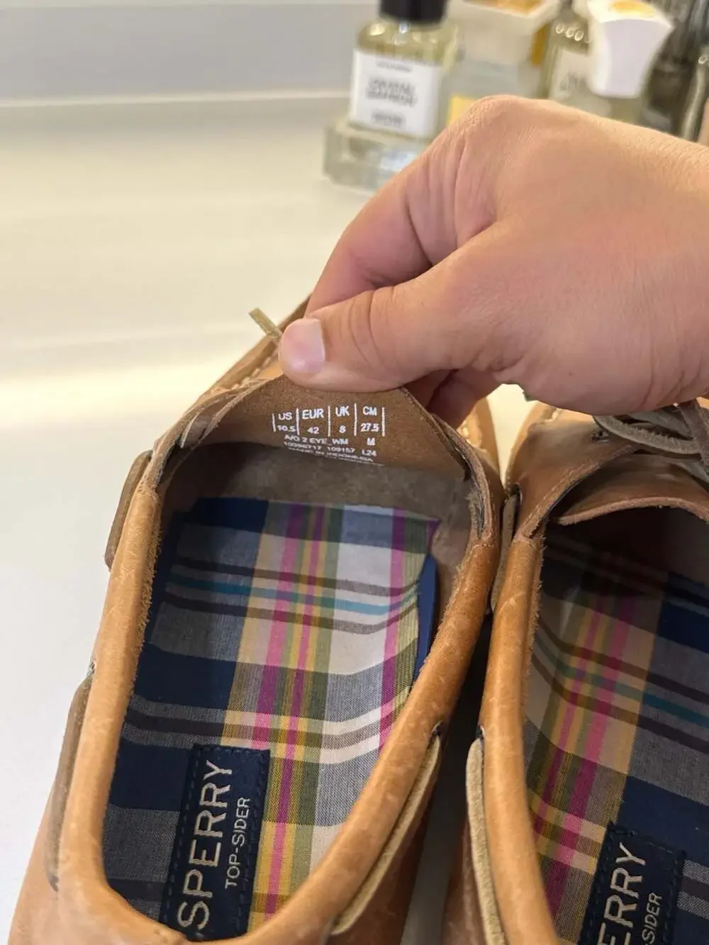 New Sperry Authentic Original 2-Eye Brown Leather Boat Shoes Sz 10.5